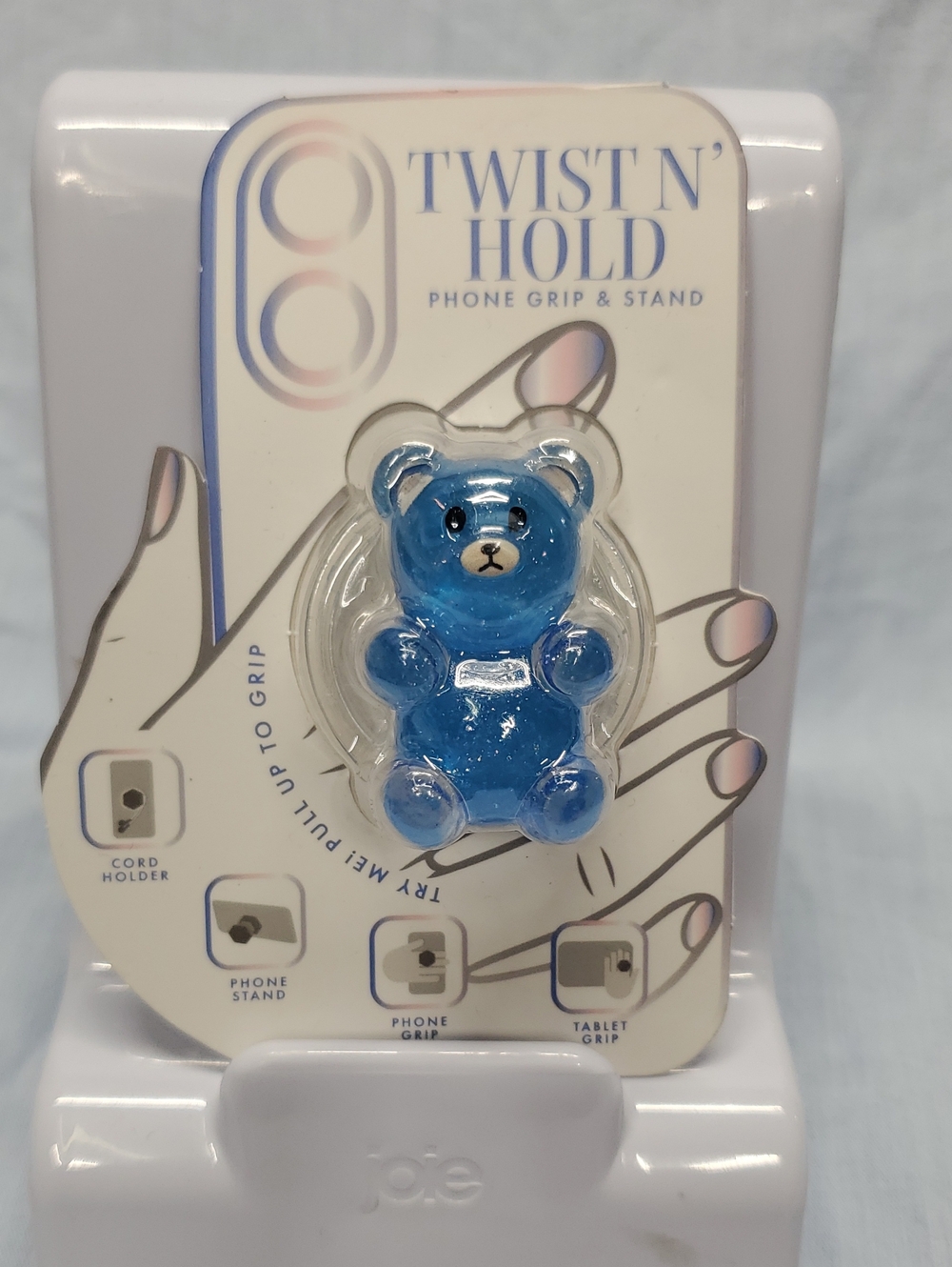 Twist N' Hold Blue Bear Phone Grip & Stand